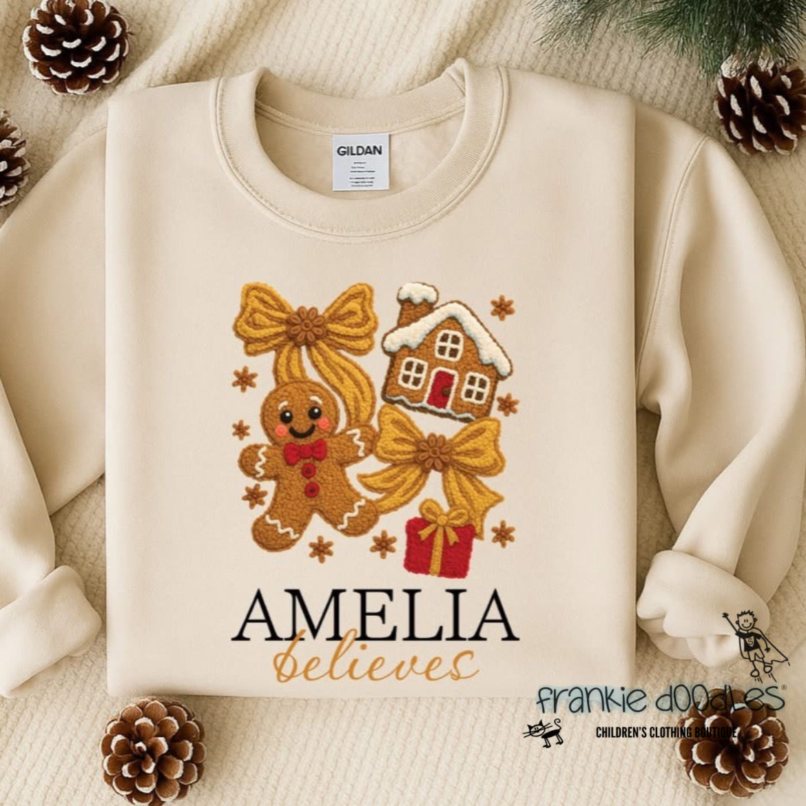 Gingerbread “Believes” Personalised Sweatshirt