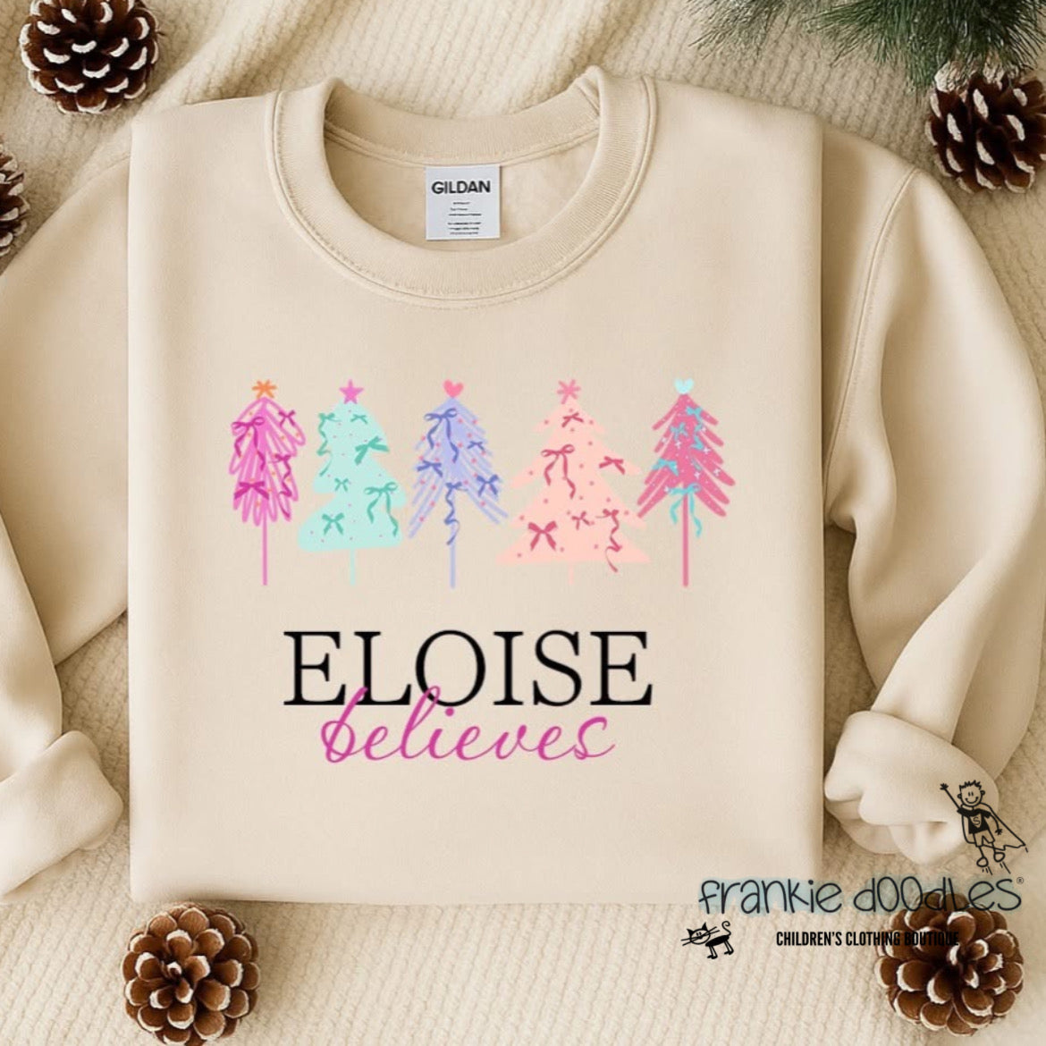 Pastel Trees “Believes” Personalised Sweatshirt