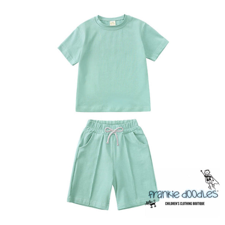 Boys Mint Short Set
