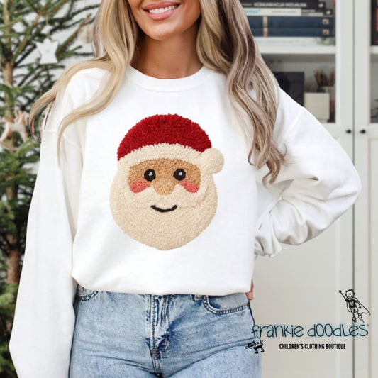 Faux Style 3D Santa Sweatshirt