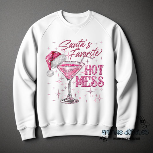 “Santa’s Favourite Hot Mess” Sweatshirt
