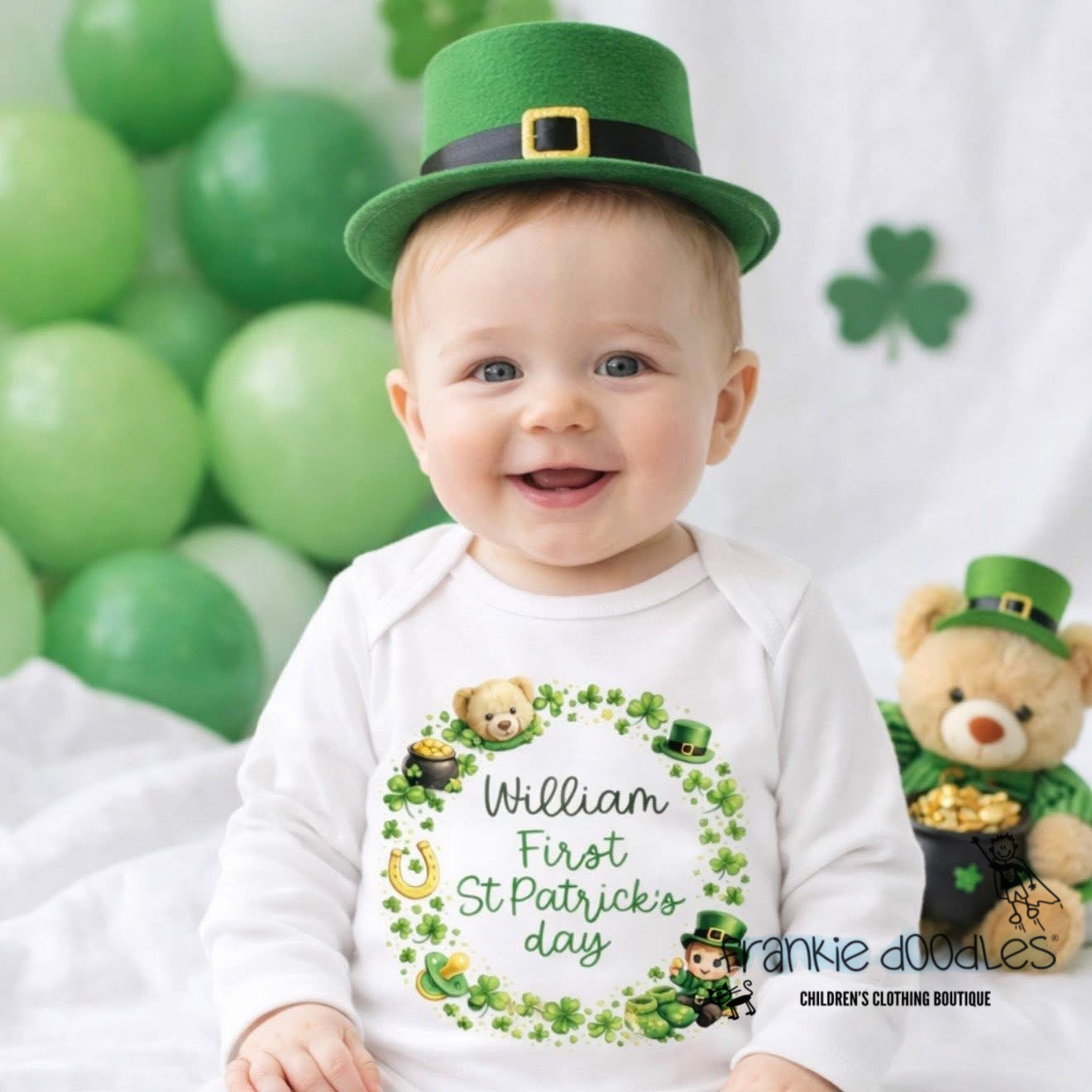 "First St. Patrick’s Day" Babygrow