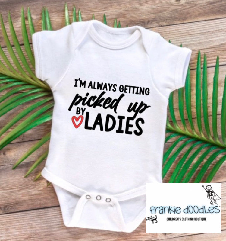 Picked Up By The Ladies Baby Vest