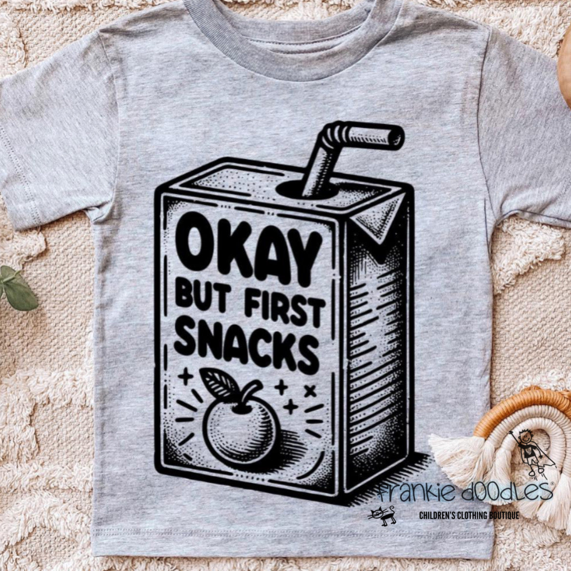 Okay But First Snacks T-Shirt