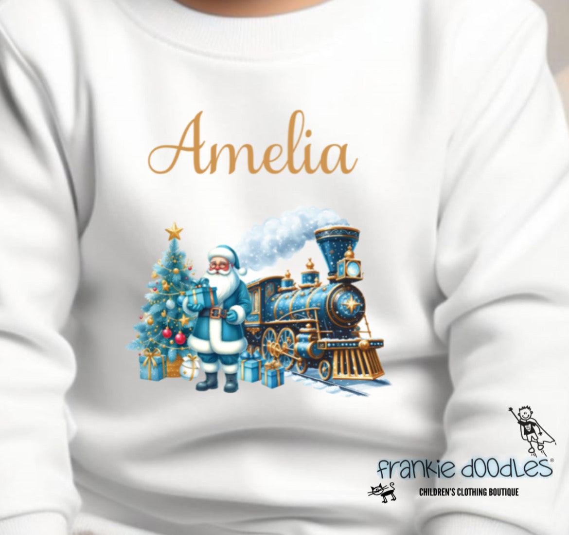Personalised Christmas Blue Check Pyjamas
