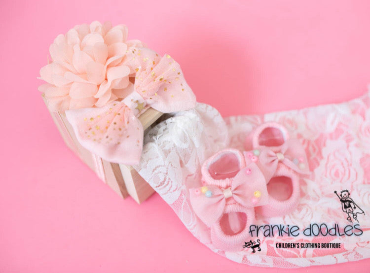 Baby Girl Socks & Headband Gift Set