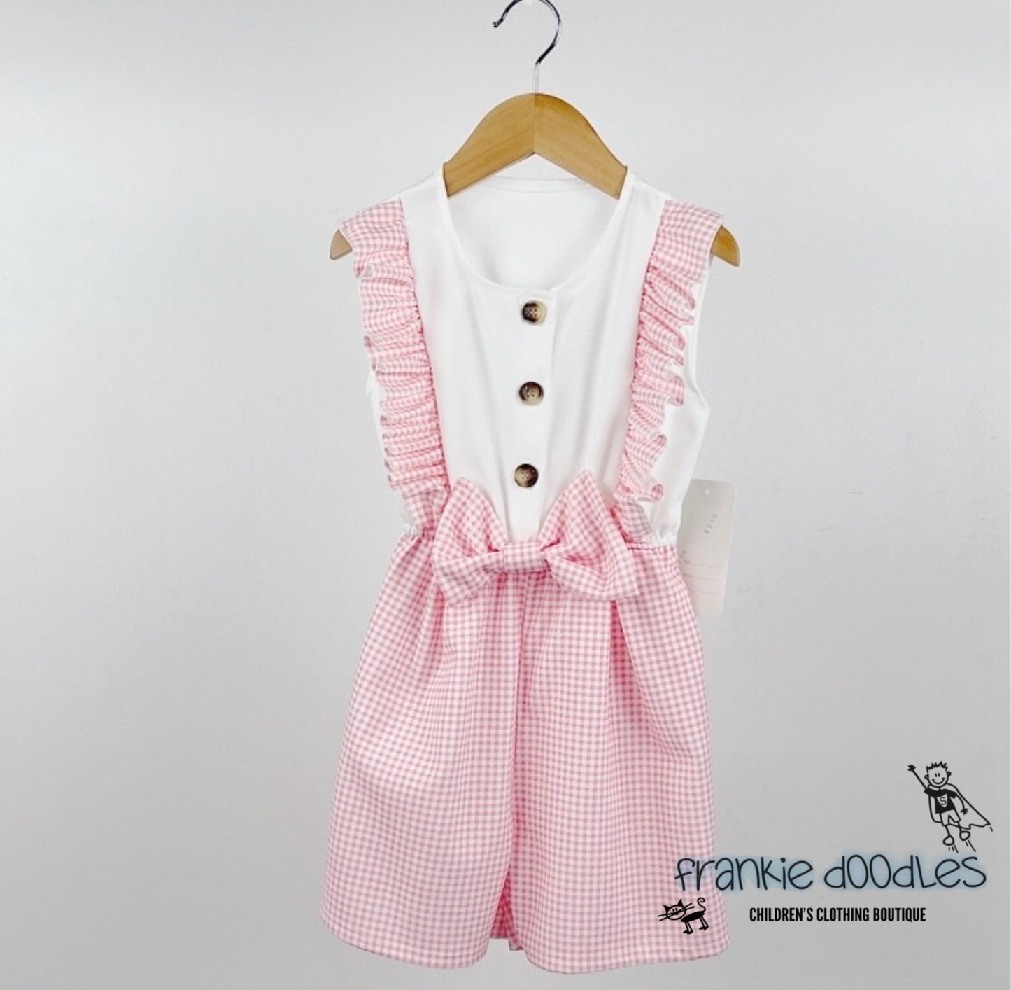 Pink & Gingham Playsuit