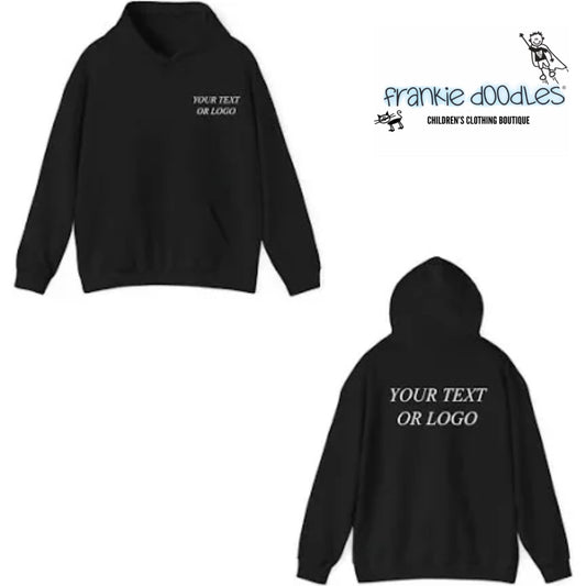 Custom Logo Black Hoodie