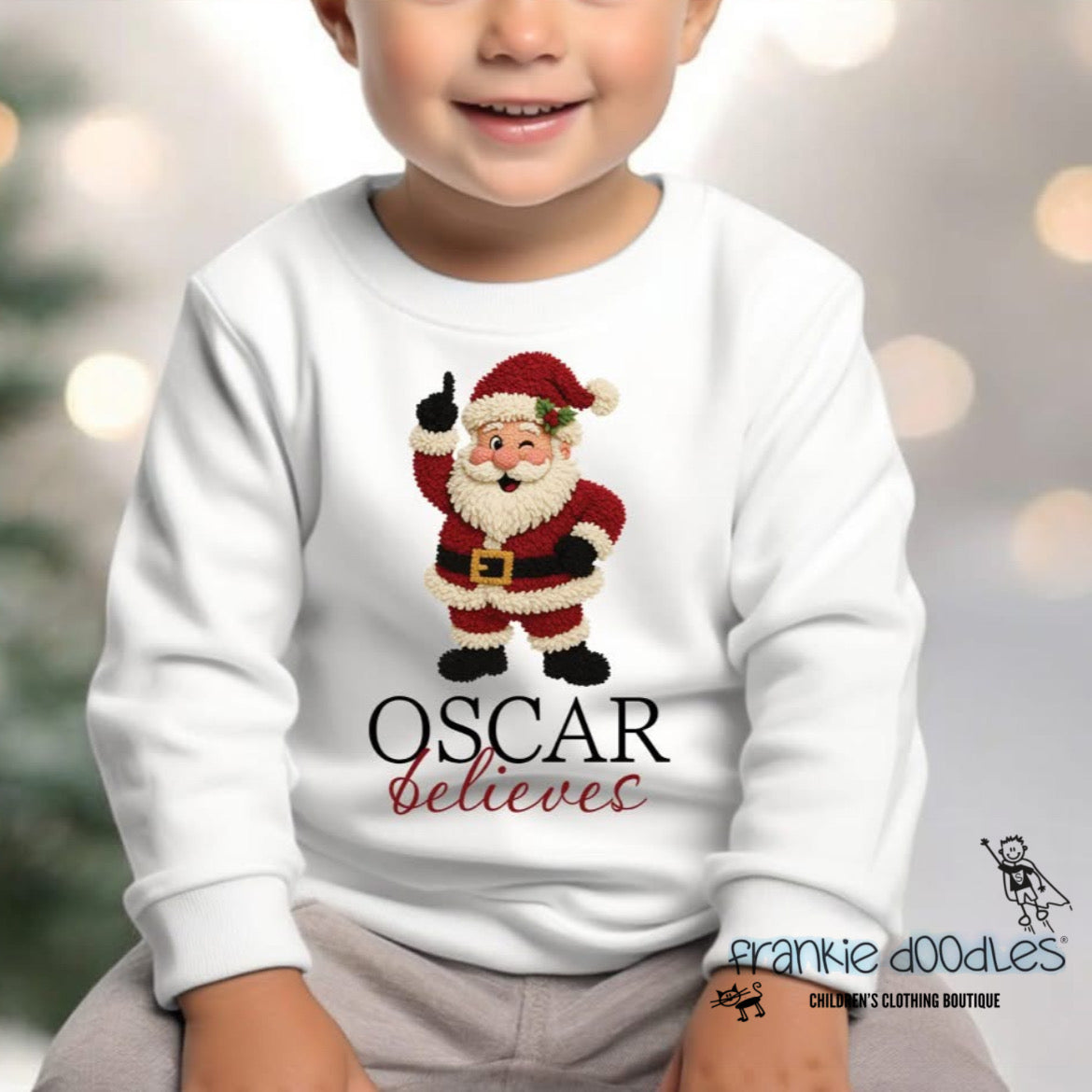 Personalised Winking Santa Sweatshirt