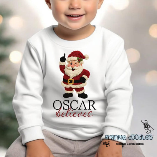 Personalised Winking Santa Sweatshirt