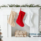 Personalised Christmas Stocking with Gold Glitter Name
