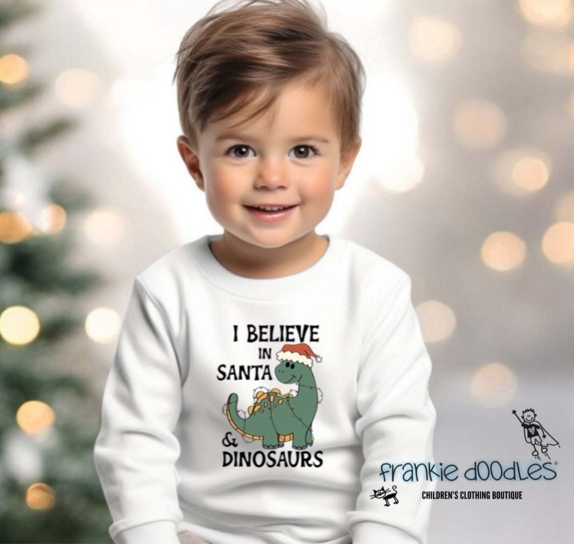 Santa & Green Dinosaur Sweatshirt