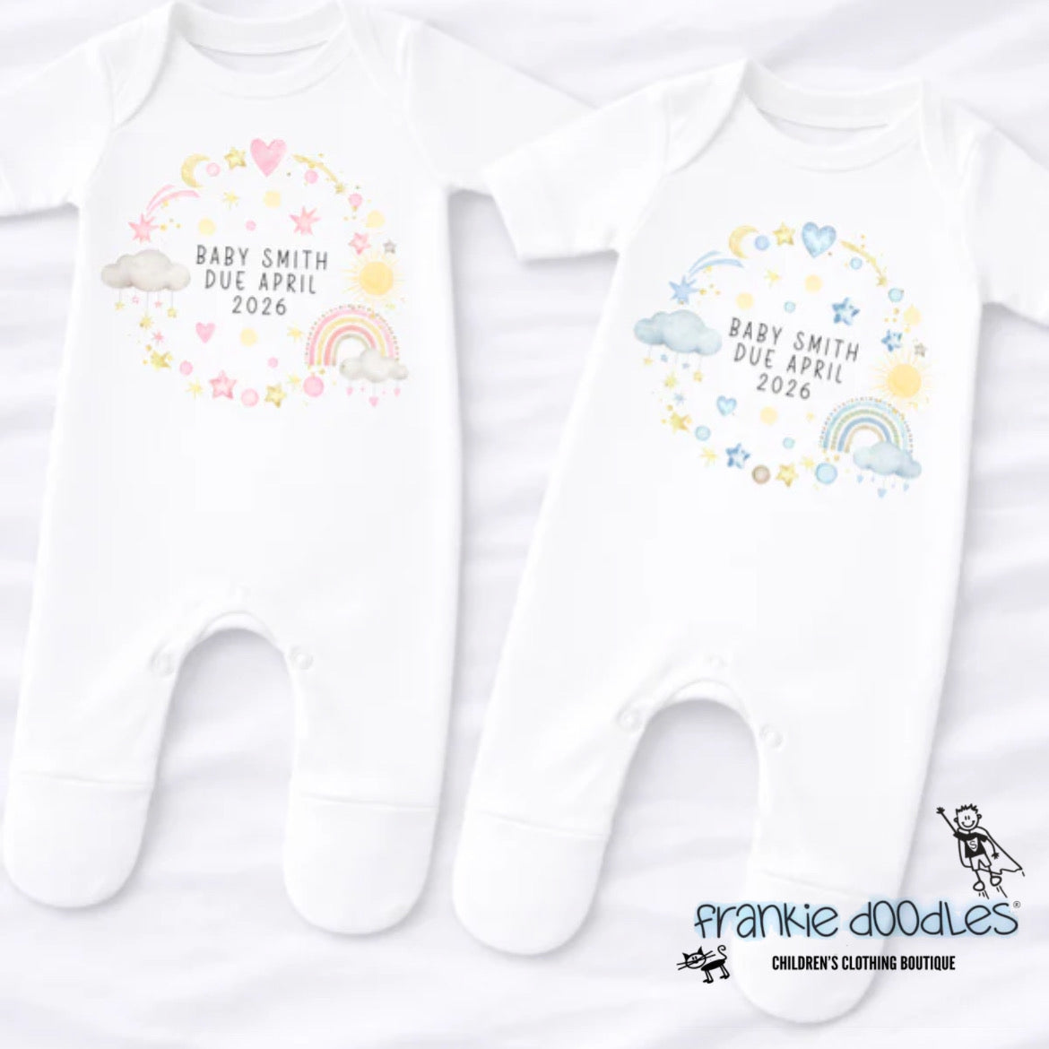 Personalised Pregnancy Announcement Sleepsuit
