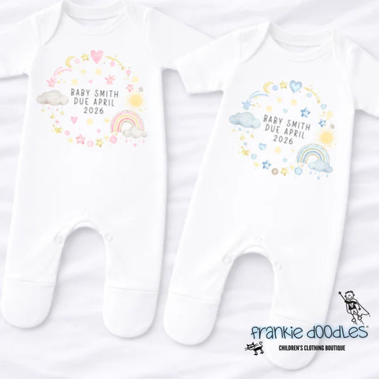Personalised Pregnancy Announcement Sleepsuit