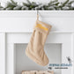 Personalised Christmas Stocking with Gold Glitter Name