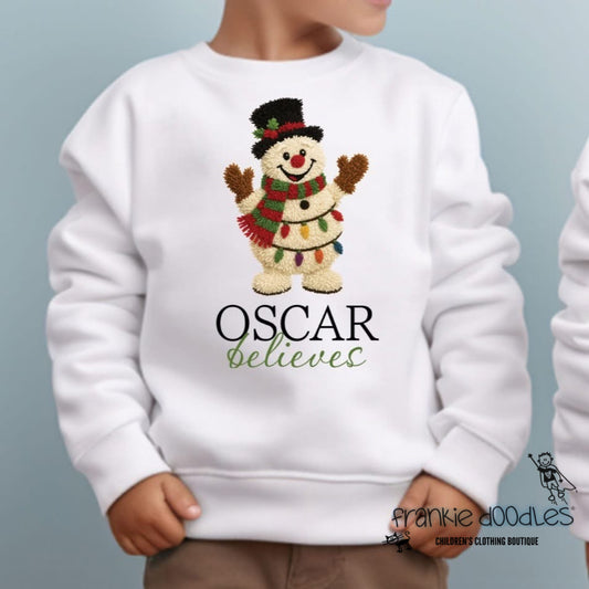 Personalised Snowman Sweatshirt
