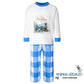 Personalised Christmas Blue Check Pyjamas