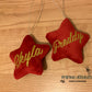 Personalised Velvet Star Decorations