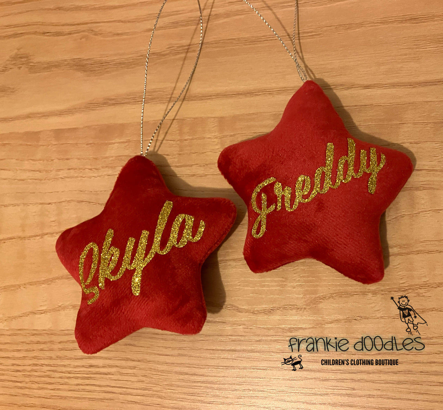 Personalised Velvet Star Decorations