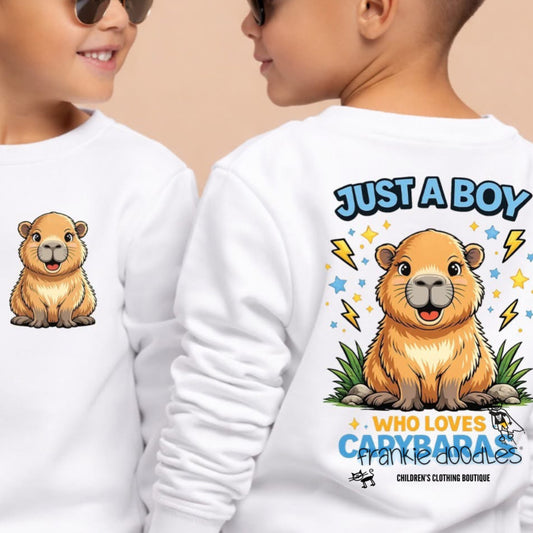 Just A Boy Who Loves Capybaras" Sweatshirt