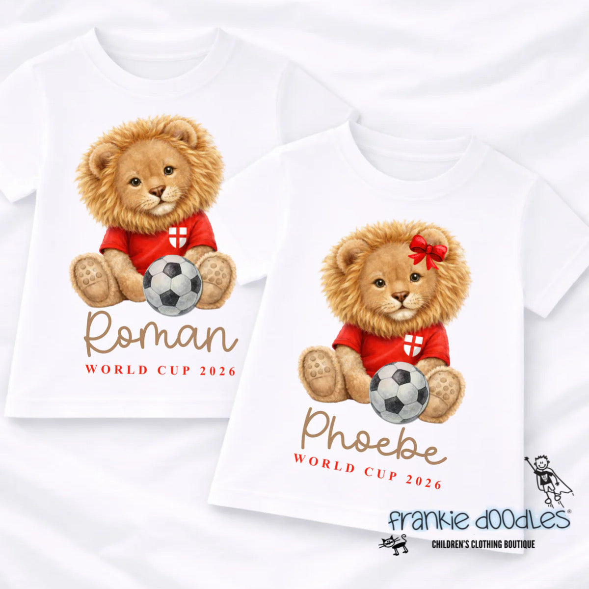 Personalised Kids' World Cup 2026 Lion T-Shirt