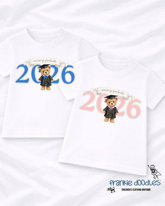 Class of 2026 "Nursery Graduate" Teddy Bear T-Shirt