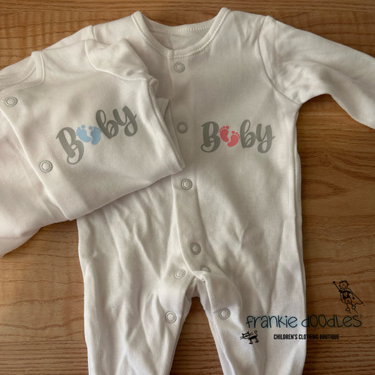 Baby Footprint Babygrow