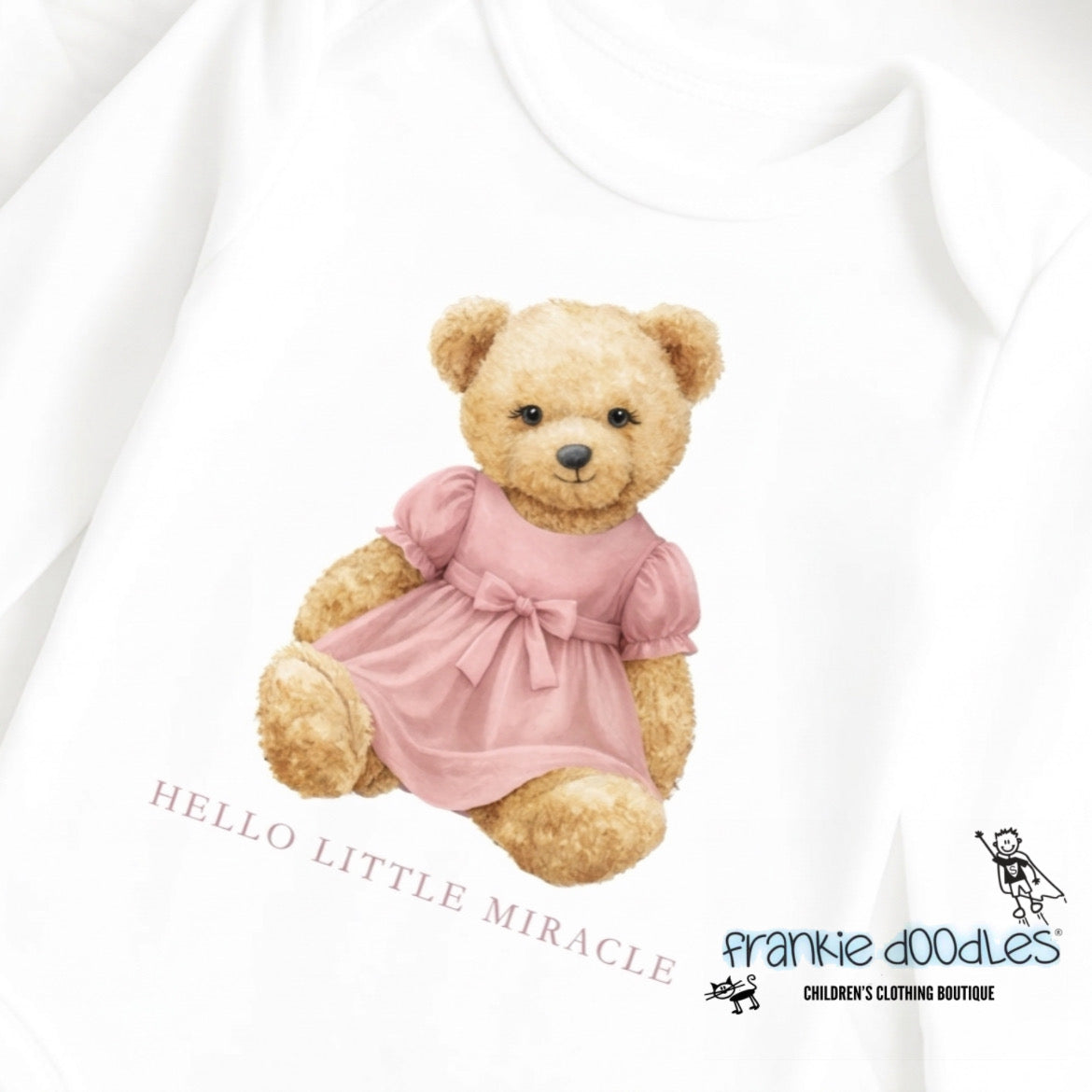 "Hello Little Miracle" Teddy Bear Sleep Suit