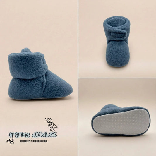 Blue Baby Fleece Bootie