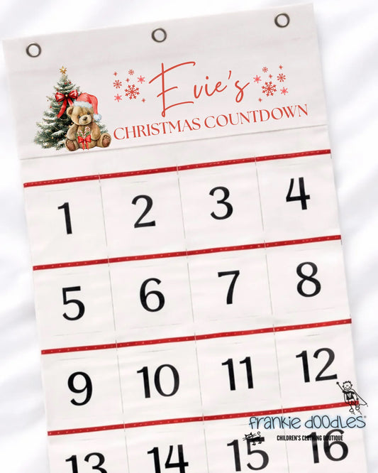 Personalised Teddy Advent Calendar