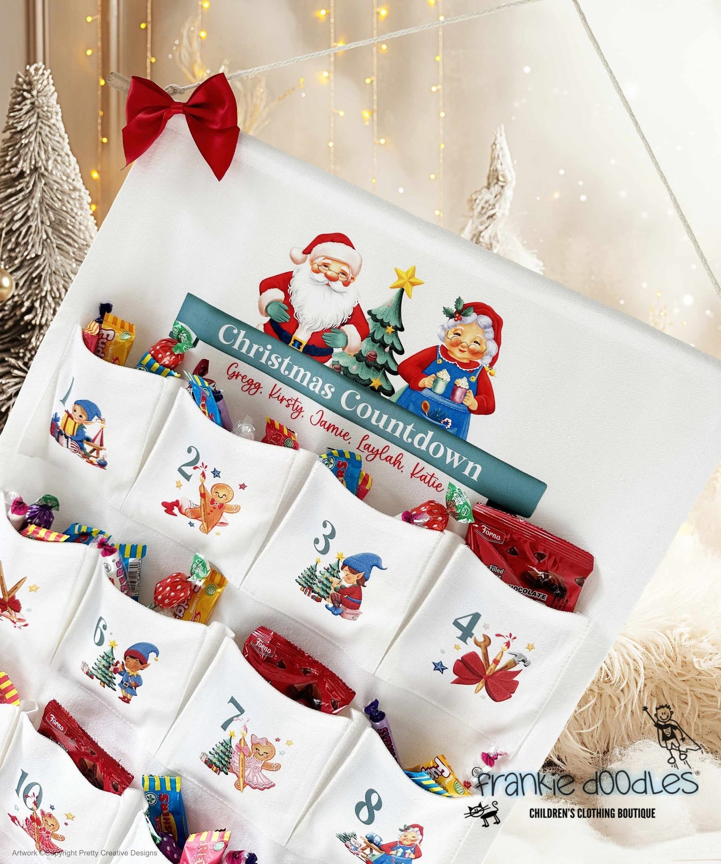 Personalised Canvas Advent Calendar — 24 Pockets