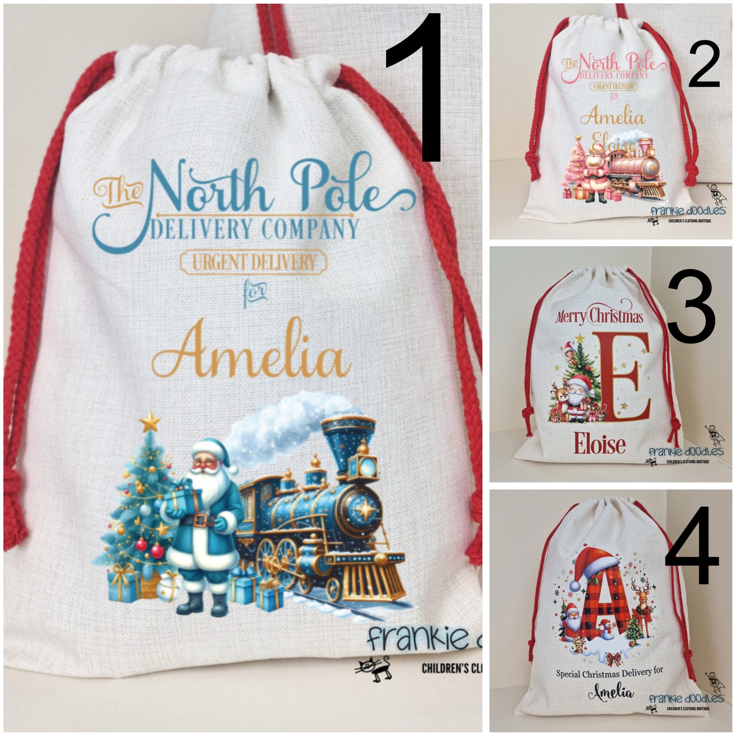 Small Personalised Christmas Sack — 30x40cm