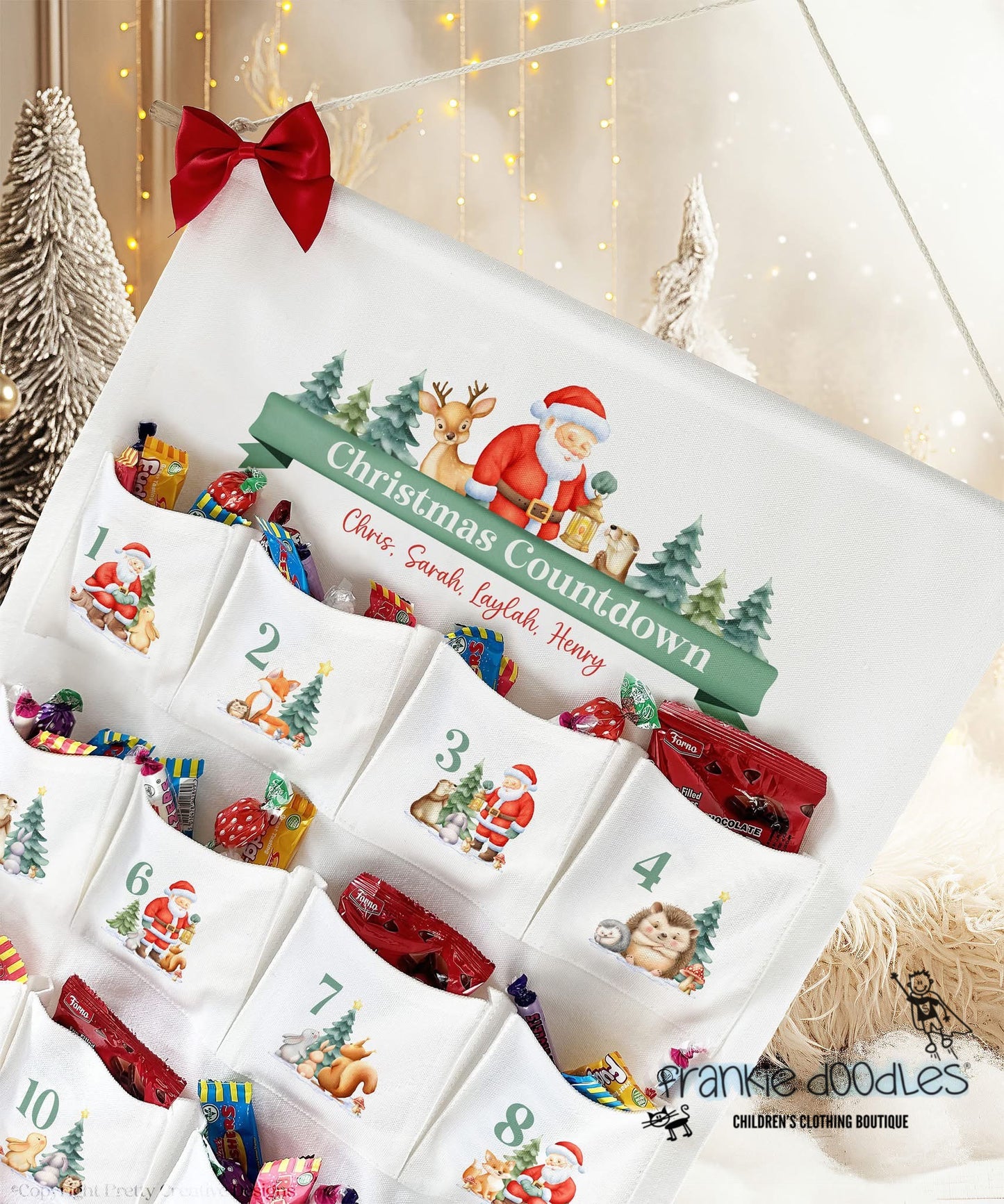 Personalised Canvas Advent Calendar — 24 Pockets