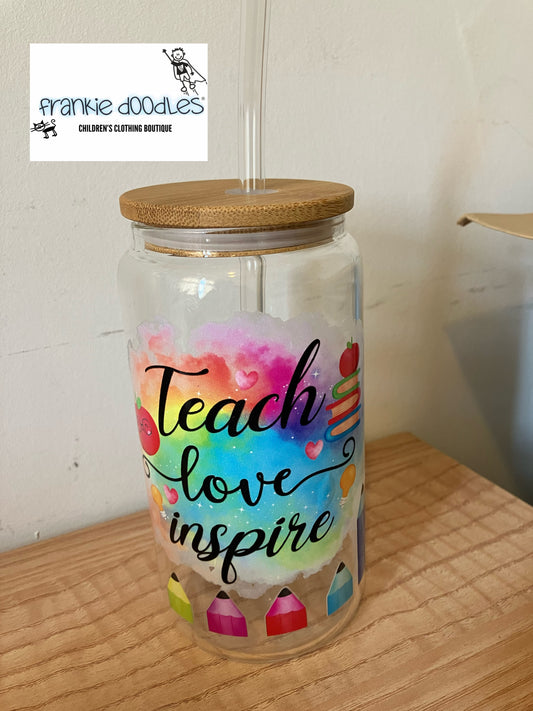 Teachers Glass Bamboo Cup