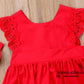 Red Ruffle Romper Dress